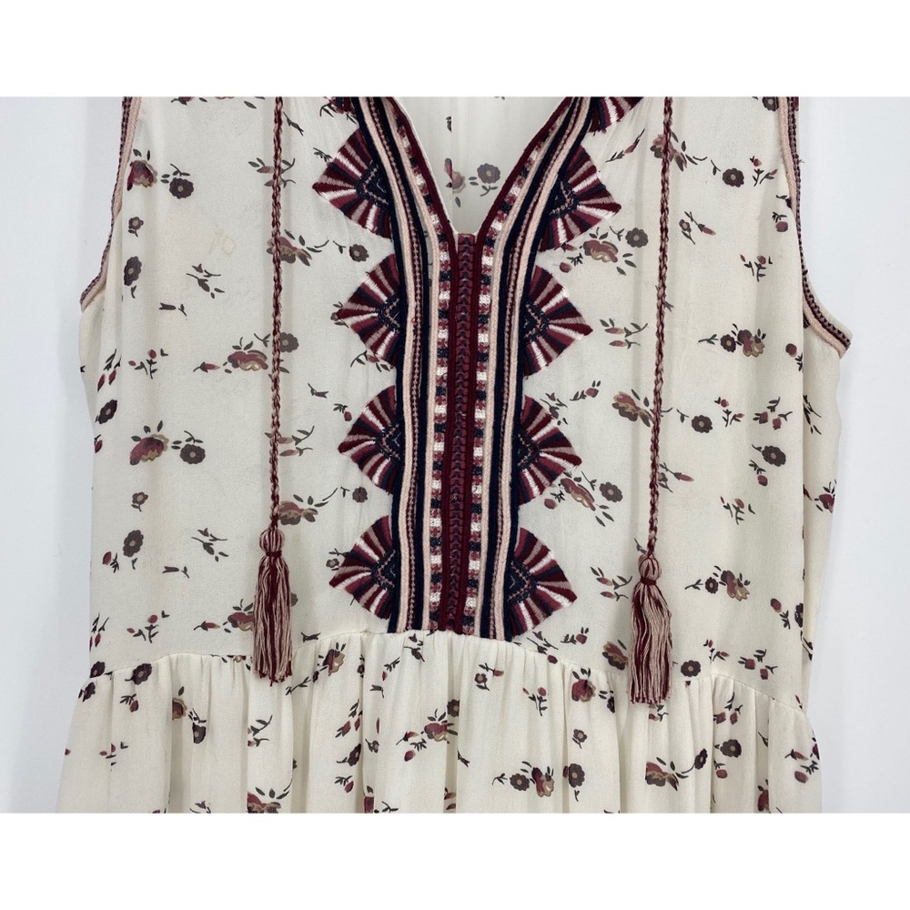 Ulla Johnson Embroidered Chiffon Silk Leena Floral Print Midi Dress - Picture 5 of 13